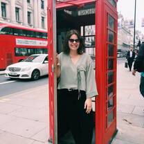 One of London's many iconic phone booths.