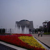 Library & fountain - Sias Intl. University, Xinzheng, Henan