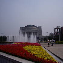 Library & fountain - Sias Intl. University, Xinzheng, Henan