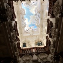 Ceiling of the cedar staircase