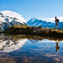 Canadian intern hiking in New Zealand