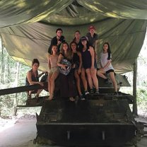 We enjoy our cultural immersion at Cu Chi Tunnel