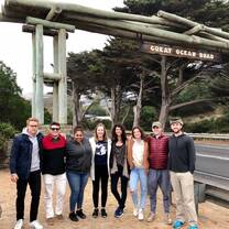 Friends at the start of the Great Ocean Road