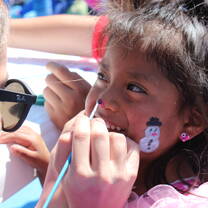 Face-painting at our Annual Christmas Party!
