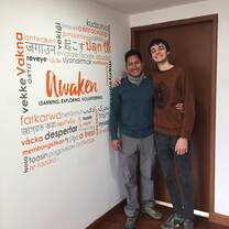 Displaying an intern's design in the office