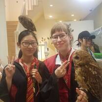 Cosplaying with owls.