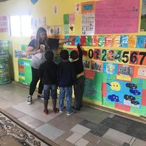 Teaching kids at Kuyasa