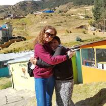 One of our volunteers and students