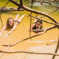 chilling in the river