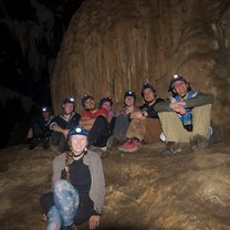 volunteers in cave 