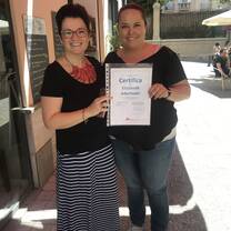 My teacher Alicia and I at the end of my course