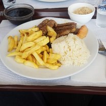 One of my favorites dishes over there: Picana (which is fatty Beef) served with rice, black beans, and freshly made fries