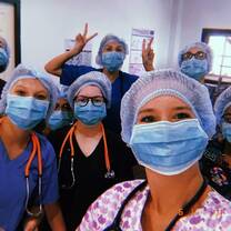 Practice veterinary medicine at a local dog rescue clinic