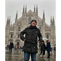 Milan Duomo and the first snow in 4 years