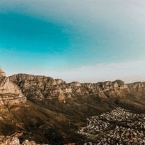 Table Mountain viewed from Lion's Head Mountain 