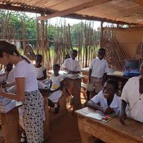Volunteer teaching in one of our linked schools