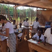 Volunteer teaching in one of our linked schools