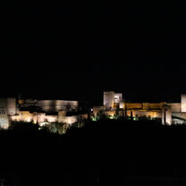La Alhambra at night time 