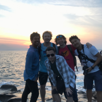 My friends and I at Enoshima during Golden Week