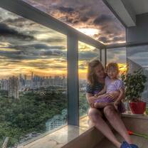 With my host sister on the balcony.