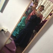 My friend Marina and I before Feria! 