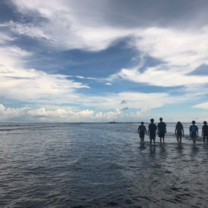 Picture of the beach and my group