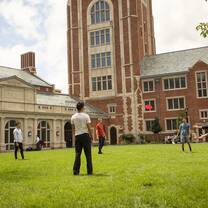 Playing Frisbee during free time at Yale 