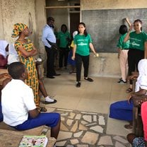 Teaching at Amoraf Science & Technology school in the Maamobi slum