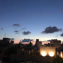 the sun sets beautifully over Tainan