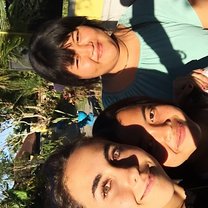 a picture of two of my students and me