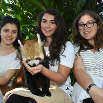 Students with a Red Panda