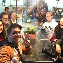 Met up with the volunteers for crepes!