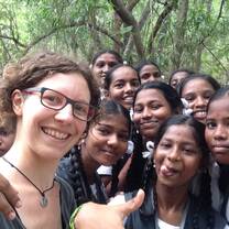 Reforestation at Sadhana Forest with a group of students from Pondicherry 