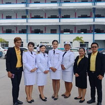 With my co-teachers during the Birthday Celebration of His Majesty King Maha Vajiralongkorn (Rama X)