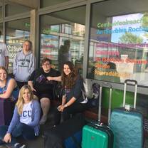 group with luggage ready to travel 