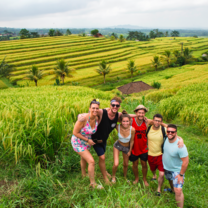 group in Rice Paddies