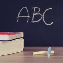 TEFL ABC on chalkboard