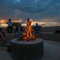 Night around fire