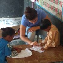 Practicing numbers and letters with our class!