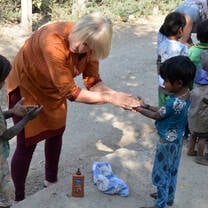 Teaching hand washing at day care