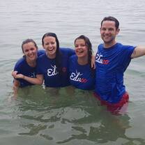 4 Little Monkeys Swimming in the Sea