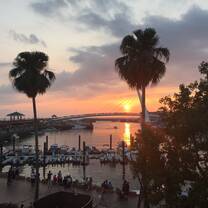 An image of the sunset over Tamsui, a port city just outside of Taipei.