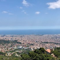 View of Barcelona from Tibidabo mountain