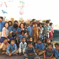 STEP Volunteers with students in Udaipur