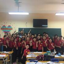 With my students!