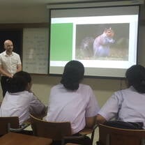 Tim teaching one of his first classes!