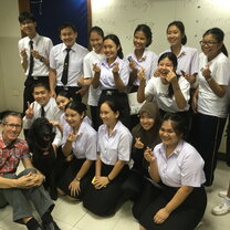 Using English to Command a Dog Wayne and his service dog Tagg teaching class