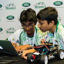 Students in Car Coding Challenge