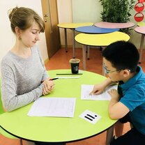 One on one with student and teacher One on one with student and teacher