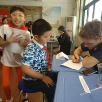 Being silly in class Being silly in class